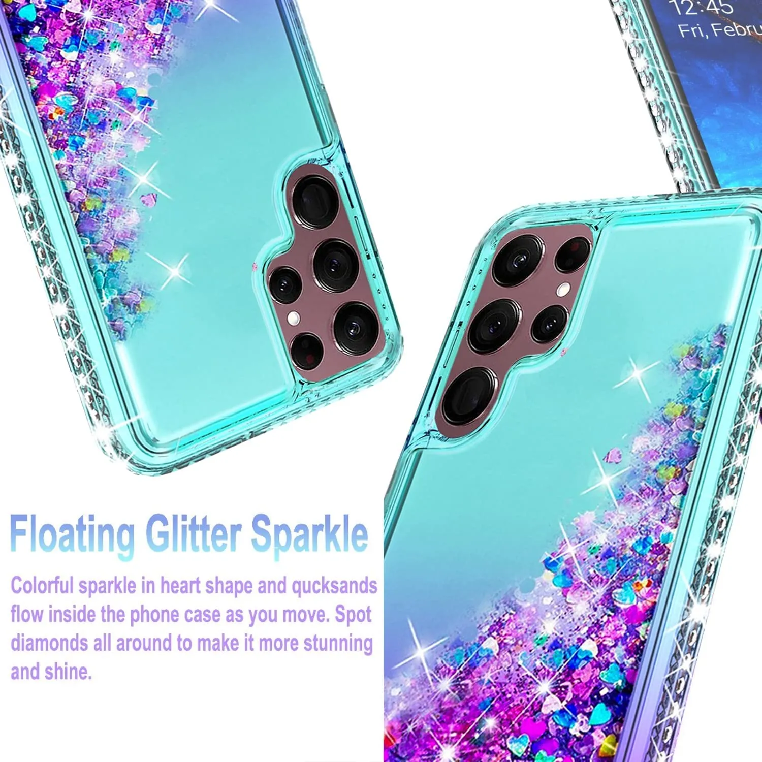 Galaxy S22 Ultra Glitter Bling Quicksand Case