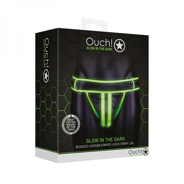 Glow Striped Jock Strap - Glow In The Dark