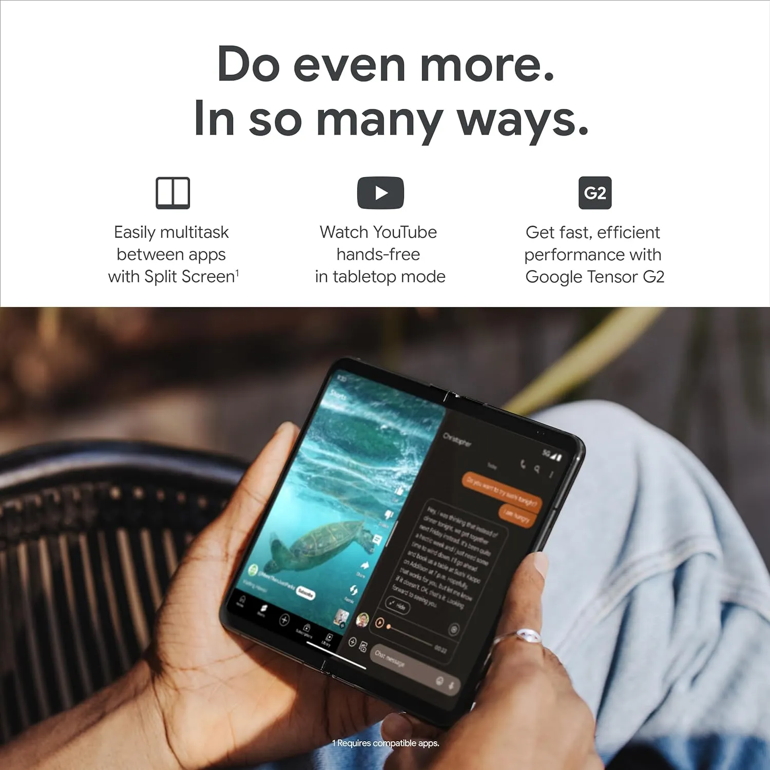 Google Pixel Fold 5G 256GB 12GB Dual SIM Foldable Display Android Smartphone SIM-Free Porcelain