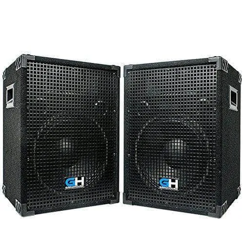 Grindhouse Speakers - Pair of Passive 12 Inch 2-Way PA/DJ Loudspeaker Cabinets - 700 Watt Full Range PA/DJ Band Live Sound Speakers