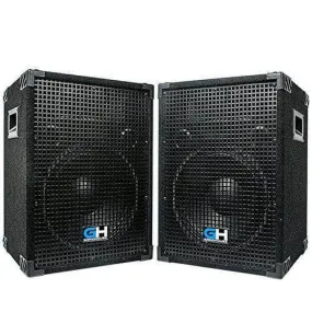 Grindhouse Speakers - Pair of Passive 12 Inch 2-Way PA/DJ Loudspeaker Cabinets - 700 Watt Full Range PA/DJ Band Live Sound Speakers
