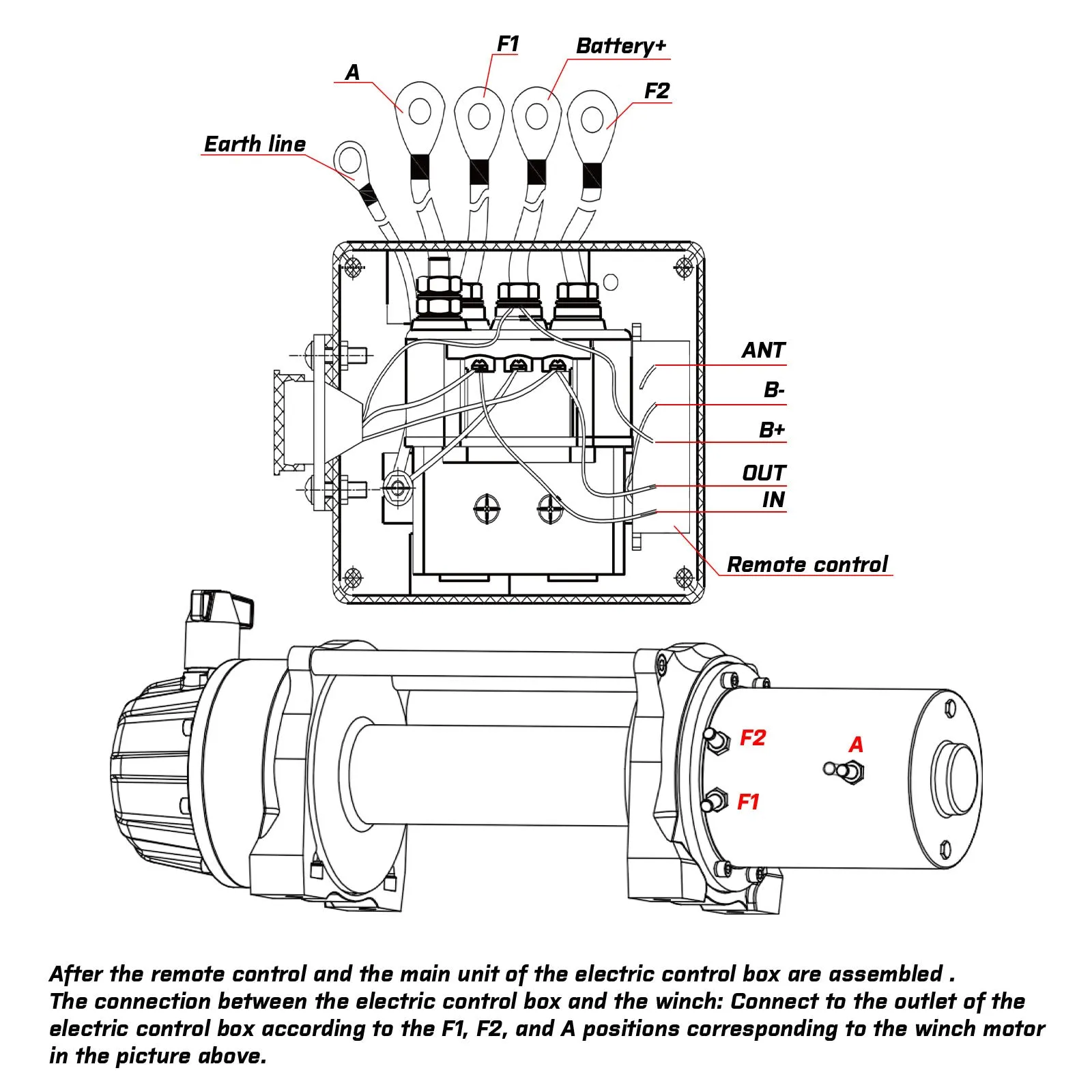 Heavy Duty 500A 12V Winch Solenoid with Wireless Remote - X-BULL