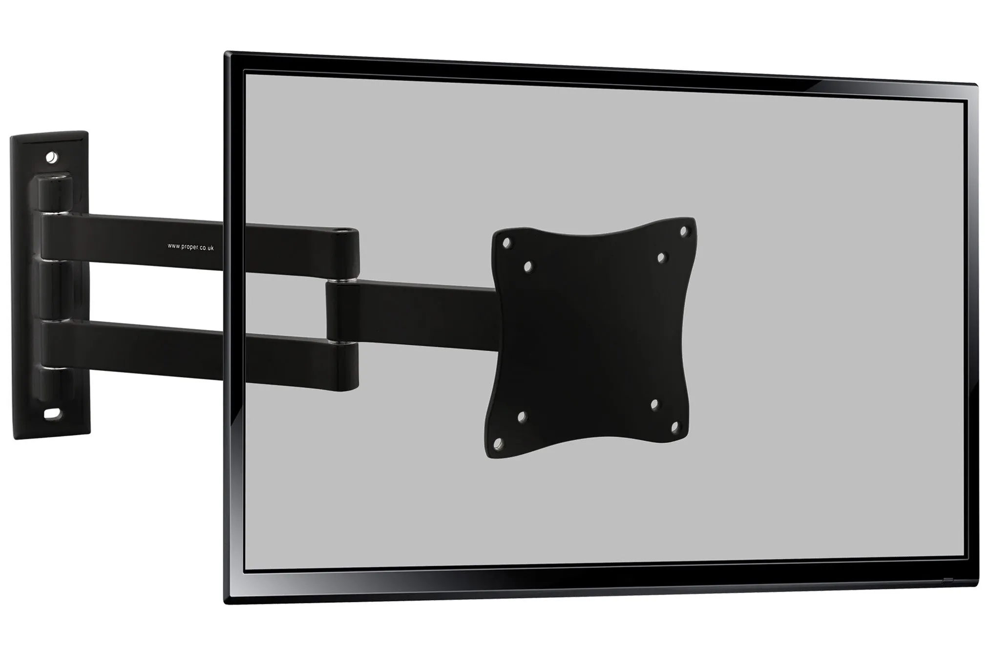 Heavy Duty Swing Arm TV Wall Bracket 13" 19" 22" 23" 24" 28" Tilt 70° VESA Max 100x100 Black
