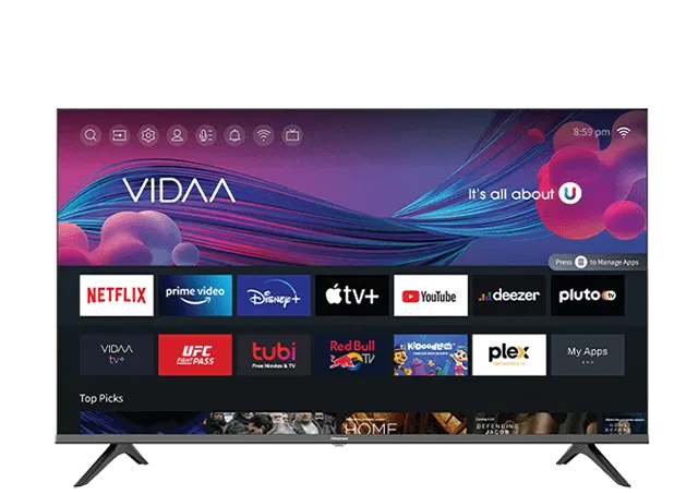Hisense 40" A4 Series 4K Vidaa Smart TV – Full HD, DTS Virtual:X, Motion Rate 120, and Game Mode