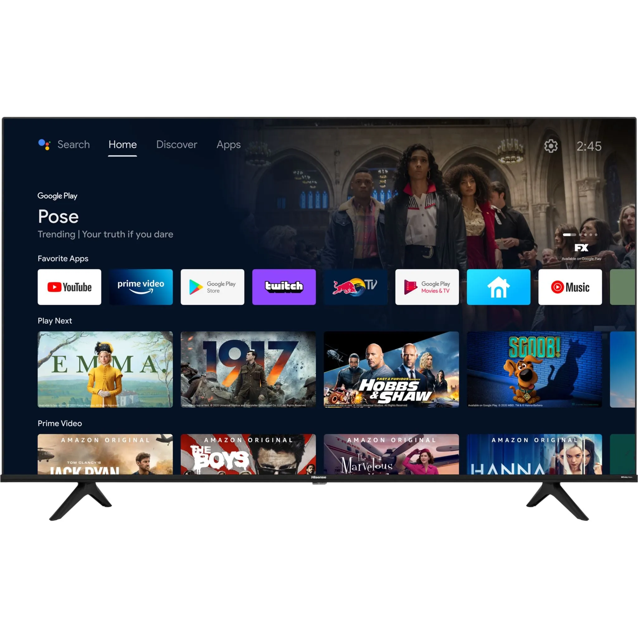 Hisense 50" 4K UHD SMART (50A68G) - Black