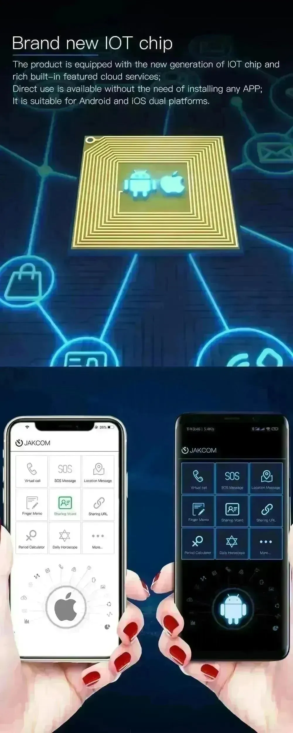 JAKCOM N3 Smart Wireless Sensor Nail Chip