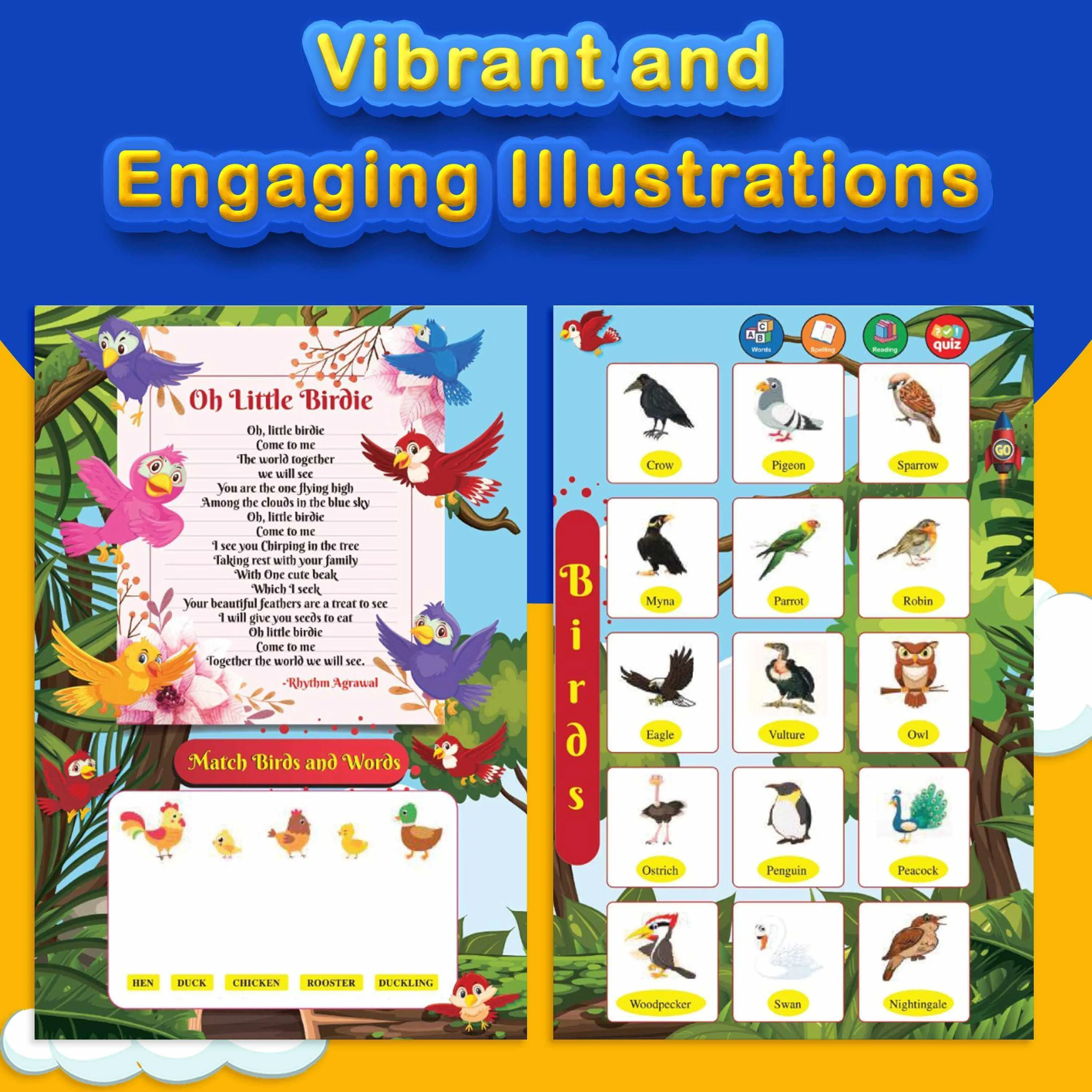Kiddale 3-Pack Phonics,Trip to Zoo,My Home Children Sound Books