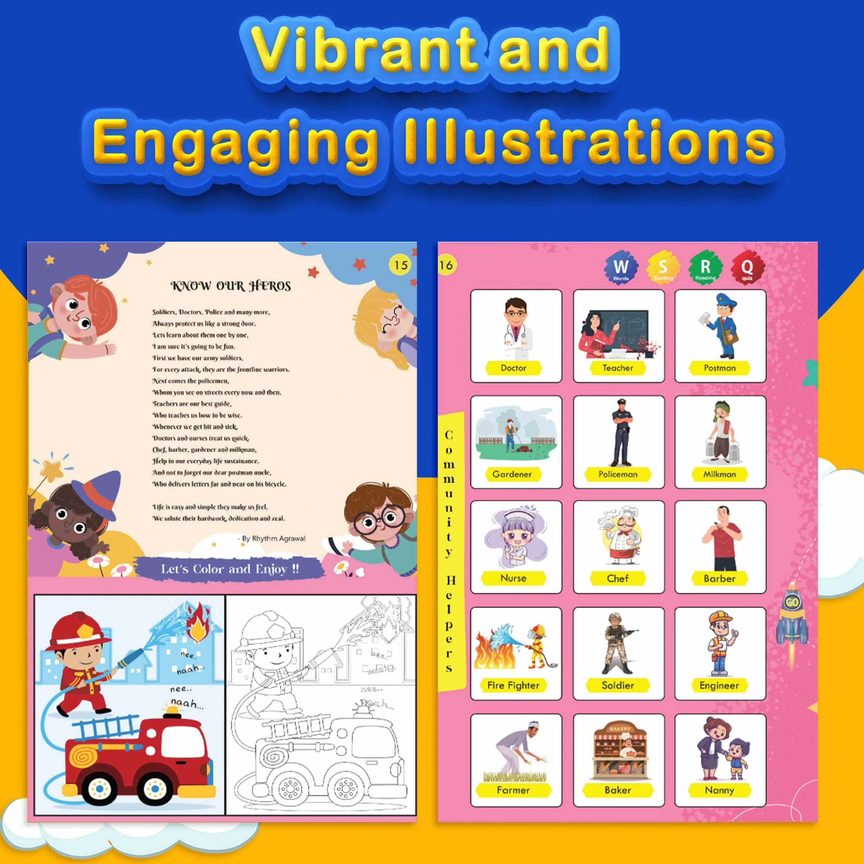Kiddale 3-Pack Phonics,Trip to Zoo,My Home Children Sound Books