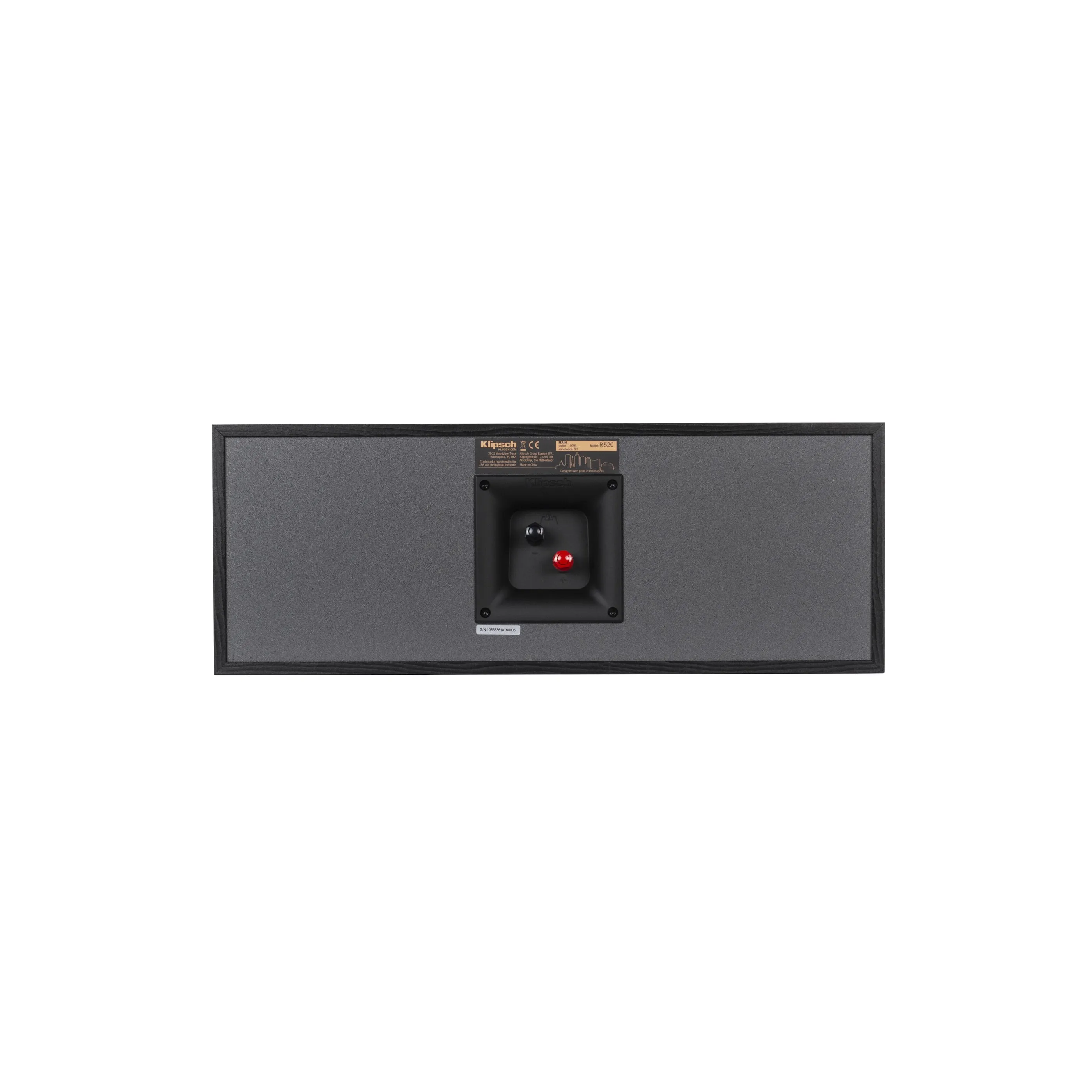 Klipsch Reference R-52C Dual 5.25" Spun-Copper IMG Woofers 400W Center Channel Speaker