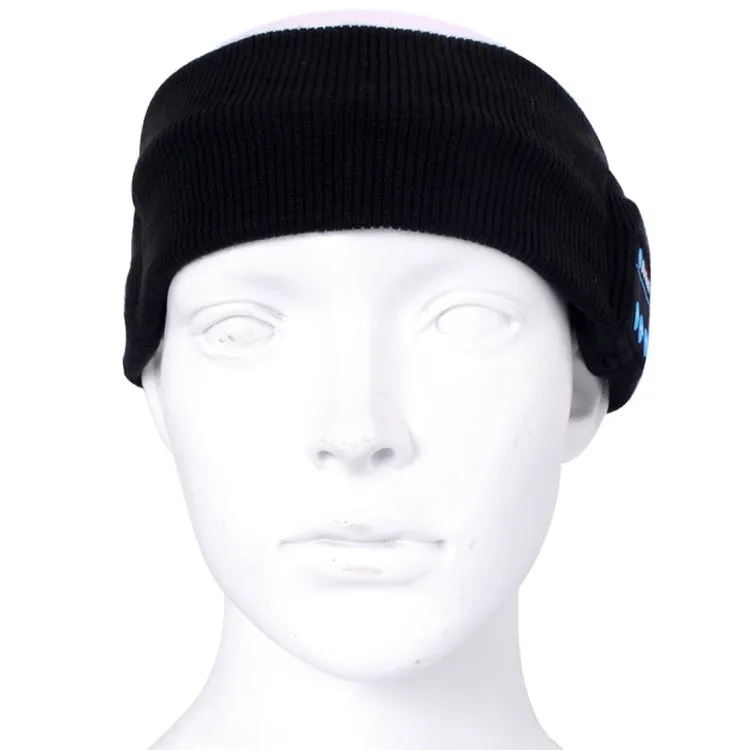 Knitted Bluetooth Headsfree Sport Music Headband with Mic for iPhone / Samsung and Other Bluetooth Devices(Black)