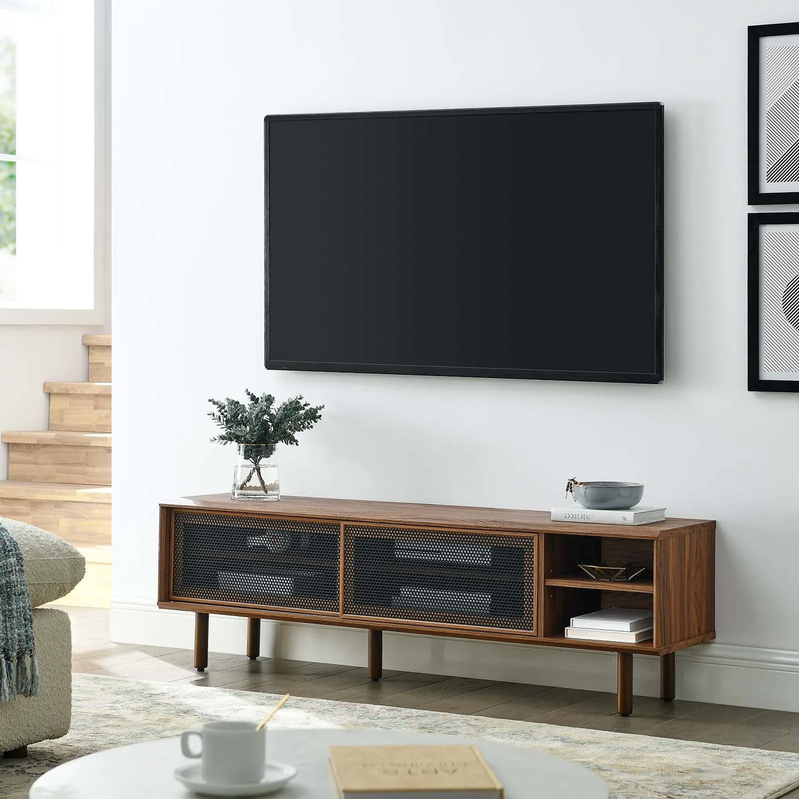 Kurtis 60" TV Stand Walnut EEI-6234-WAL