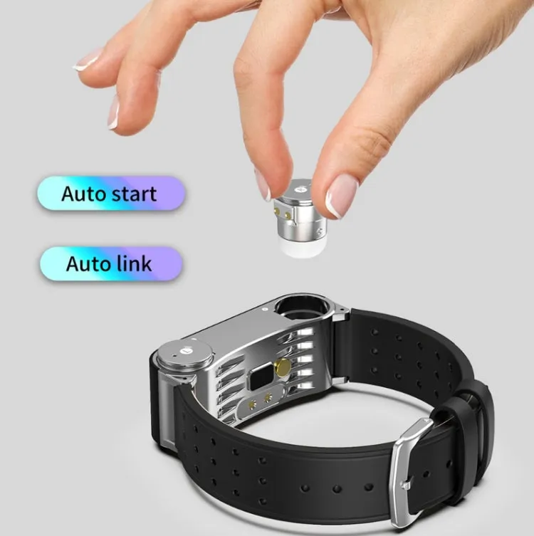 L890 1.14 inch TFT Color Screen Sports Bracelet with Bluetooth Headset, Support Call Reminder/Heart Rate Measurement/Blood Pressure Monitoring/Body Temperature Measurement(Black)