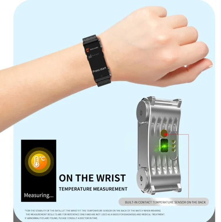 L890 1.14 inch TFT Color Screen Sports Bracelet with Bluetooth Headset, Support Call Reminder/Heart Rate Measurement/Blood Pressure Monitoring/Body Temperature Measurement(Black)