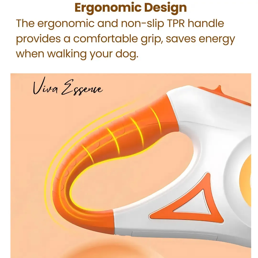 LED Retractable Dog Leash for Night Walks