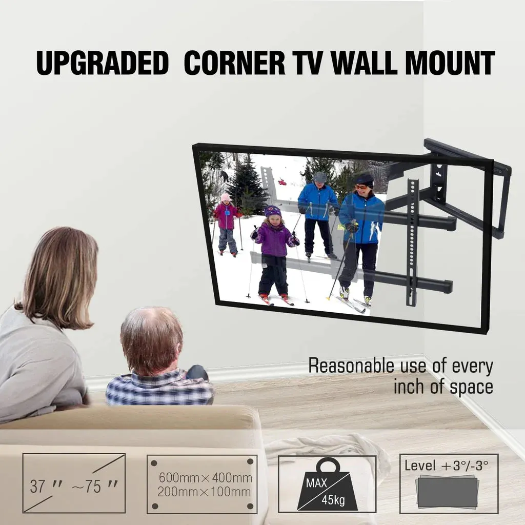 Long Reach TV Wall Bracket, Mount Swivel Tilt Corner TV Bracket with 765mm long Arm