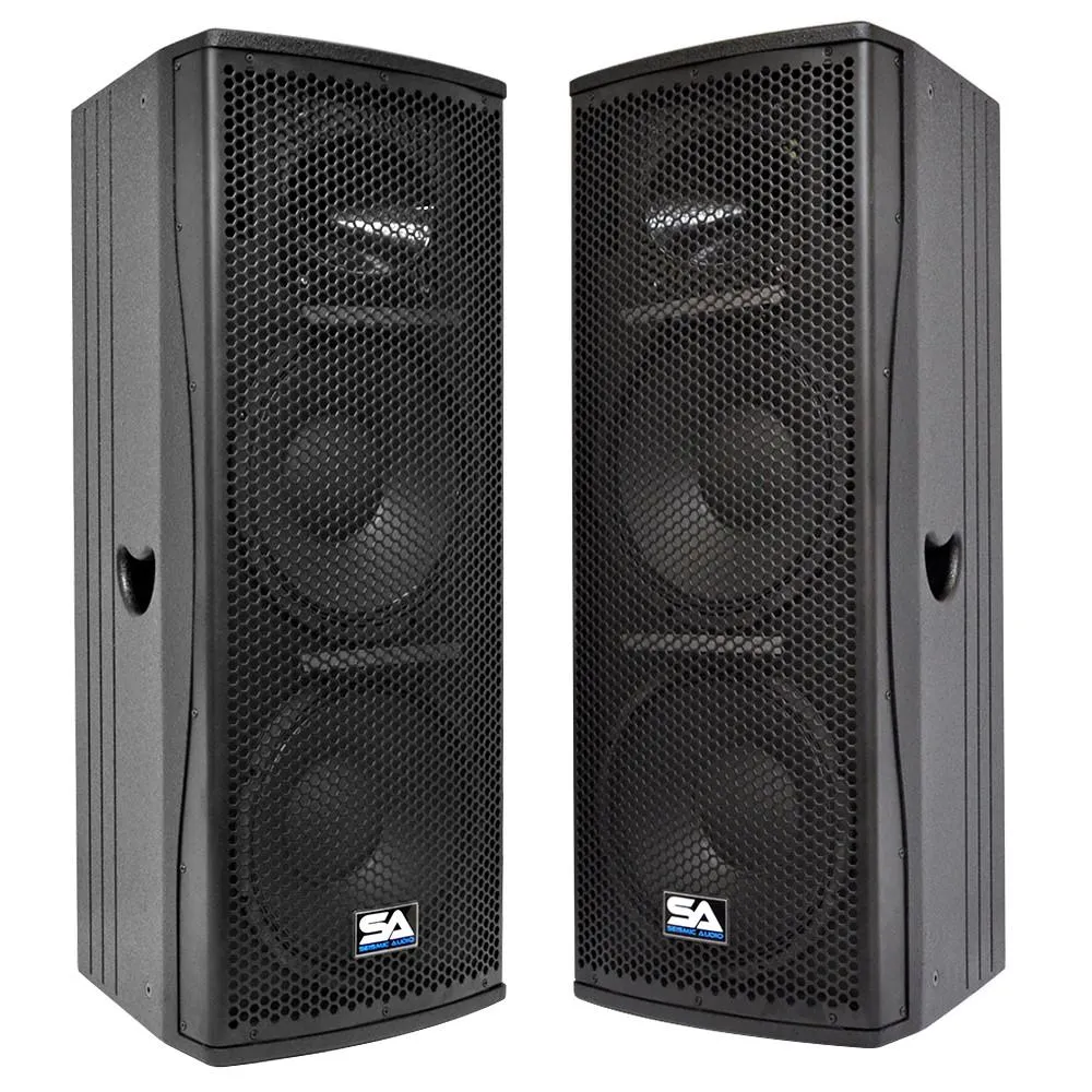 Magma-212 - Pair of  Premium Dual 12" Full Range / Bi-Amp 2-Way Loudspeaker Cabinets