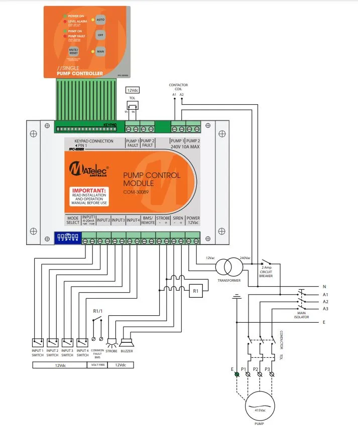 Matelec FPC-15007 Single Pump Controllers - Three Phase