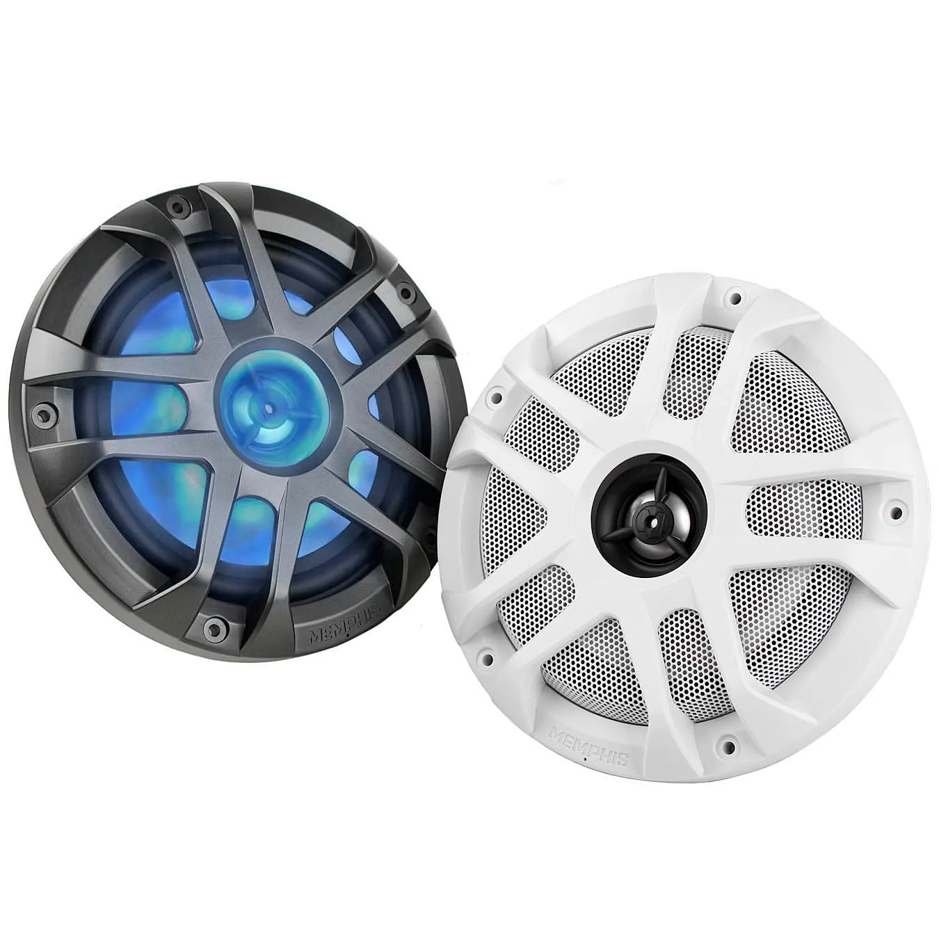 Memphis 6.5" Marine Speakers with RGB LED 100W Max 4 Ohm Memphis Extreme MXA60L
