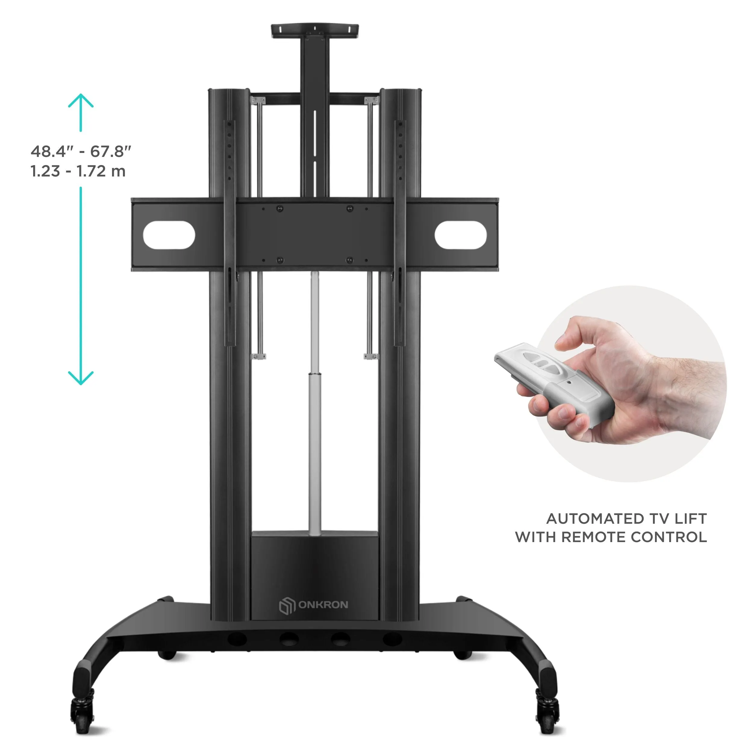 Mobile TV stand for 55"-100" max 300 lbs, black TS2210