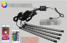 Model: 12V, Style: Voice control - Car sole atmosphere lamp