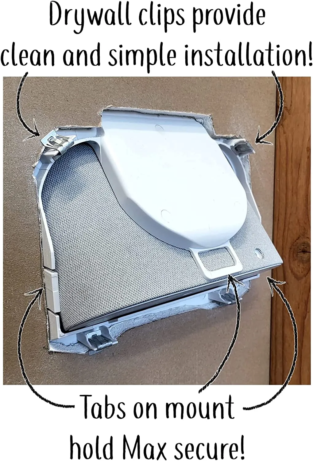 Mount Genie Simple Built-in Google Nest Hub MAX Wall Mount: The Perfect Smart Home Command Center | Fully Exposed Speakers | Designed in The USA