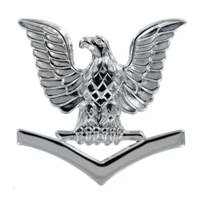 Navy Cap Device: E4 Petty Officer Third Class - silver