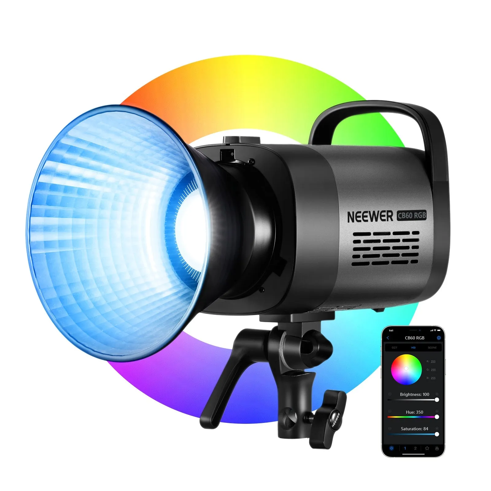 NEEWER RGB CB60 70W CRI 97  LED Video Light