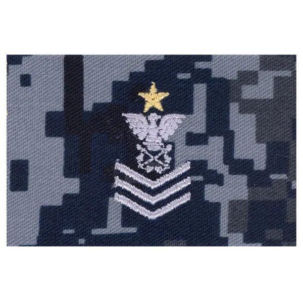 NLCC - Ships Leading Petty Officer Collar Device on Blue Digital Embroidered