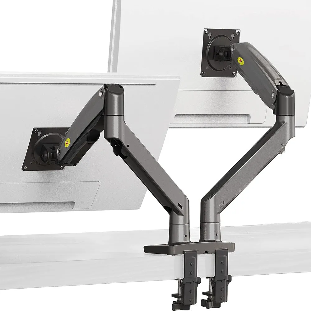 North Bayou NB G75 22-32 inch Full Swivel Gas Strut Arm Monitor Desk Stand with Desktop Pedestal Mount, Universal LCD, LED Flat Screen Smart TV, PC Monitor Mounting Bracket