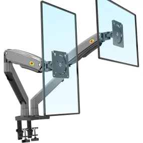 North Bayou NB G75 22-32 inch Full Swivel Gas Strut Arm Monitor Desk Stand with Desktop Pedestal Mount, Universal LCD, LED Flat Screen Smart TV, PC Monitor Mounting Bracket