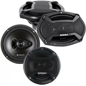 Orion CT-653 6.5" 300W & CT-693 6x9 Cobalt 500W 3-Way Coxial Speakers (2 Pair)