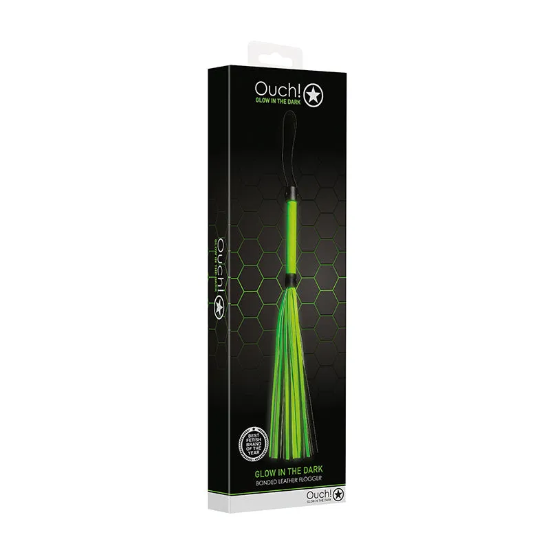 Ouch GITD Flogger Neon Green