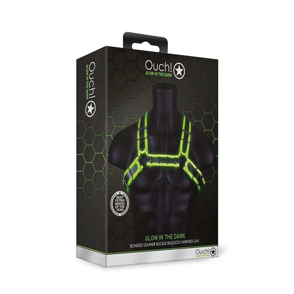 Ouch! Neoprene Harness Glow In The Dark S/M