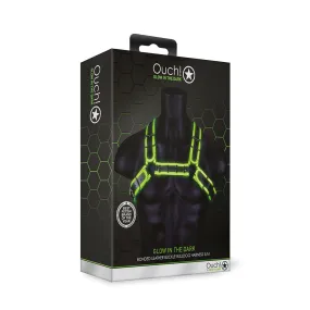 Ouch! Neoprene Harness Glow In The Dark S/M