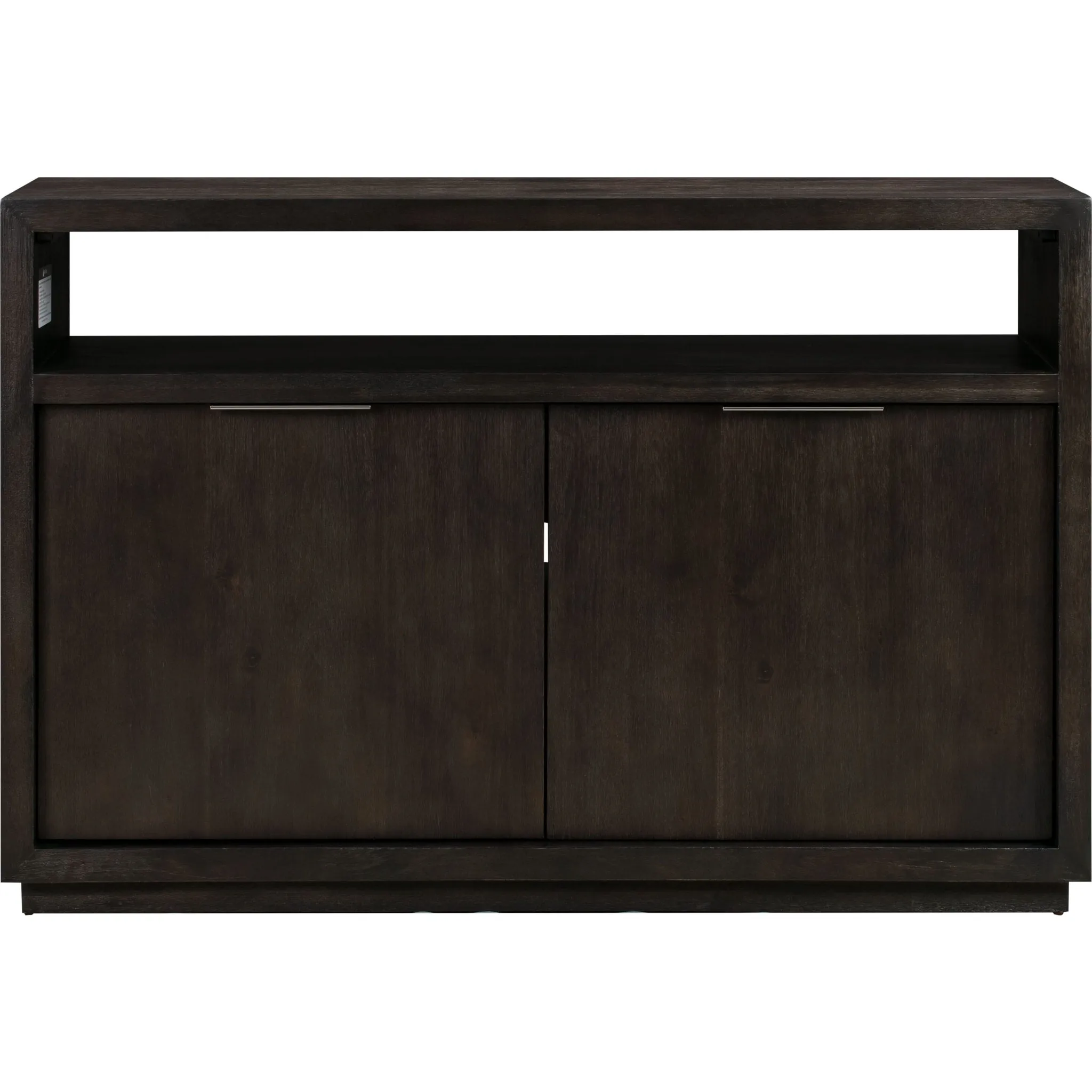 Oxford Solid Wood 54 inch Media Console in Basalt Grey