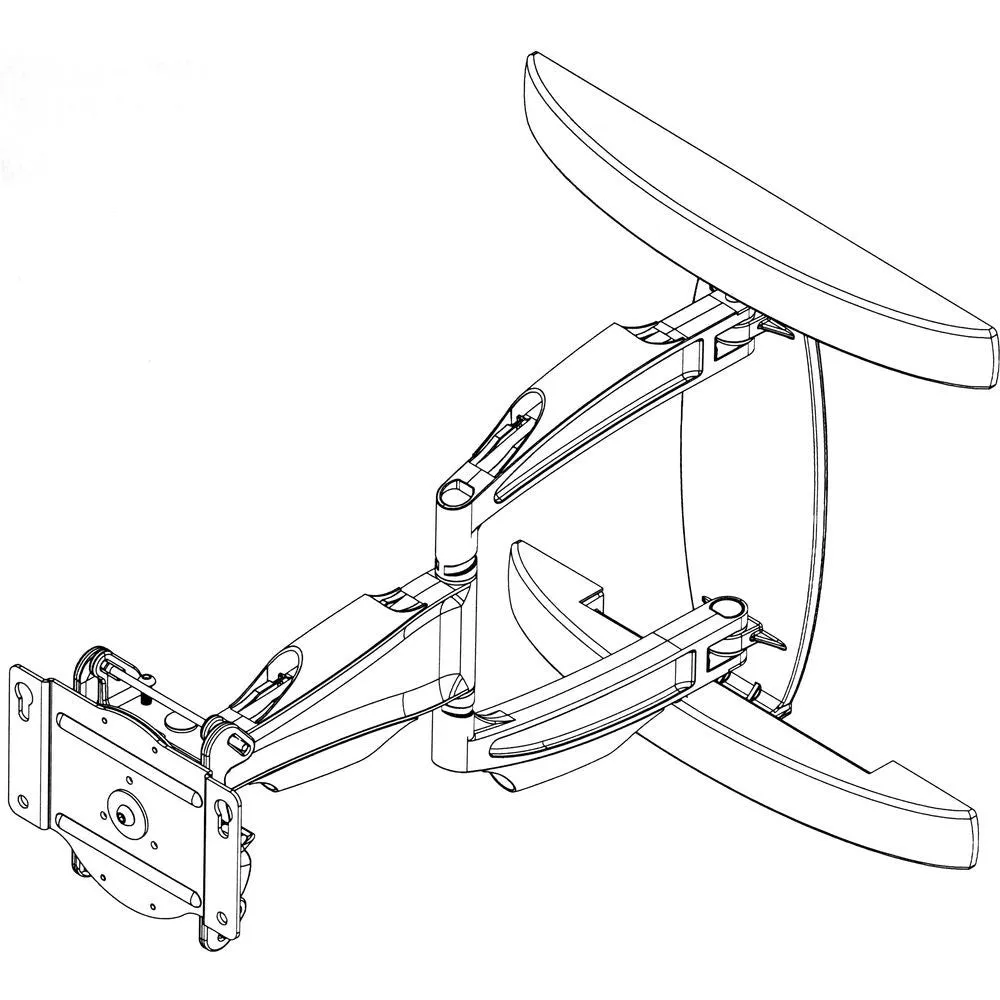 Peerless SA761P Articulating Wall Mounting Arm for 37"-60" Flat Panel Displays - Black