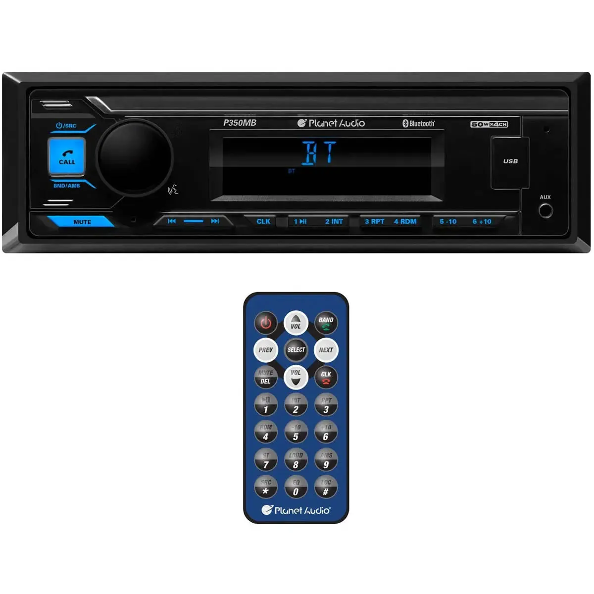 Planet Audio P350MB Car Stereo Single DIN Digital Media AM/FM Receiver