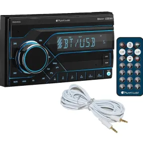 Planet Audio PB455RGB Digital Media Bluetooth Car Stereo   Free AUX