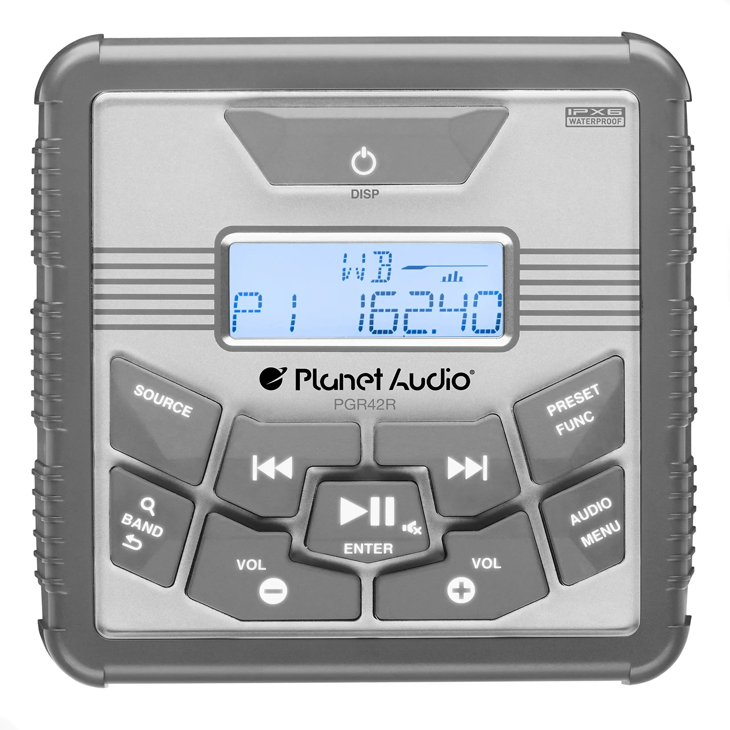 Planet Audio PGR45B Marine Gauge Receiver Bluetooth Weatherproof Multimedia Player