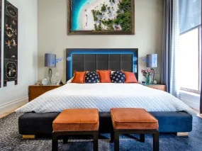 Professional Bluetooth Queen Headboard & Frame with USB Charging Ports