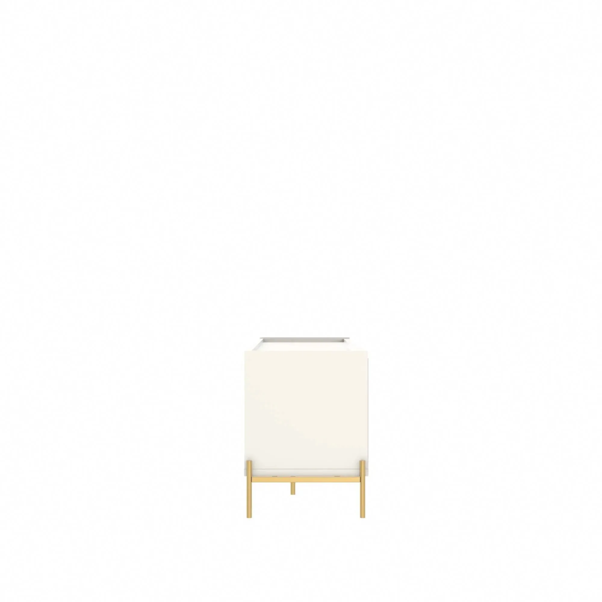 Rack para TV Até 75" 2 Gavetas 2 Portas Jasper 185 cm - Off White Fosco c/ Dourado