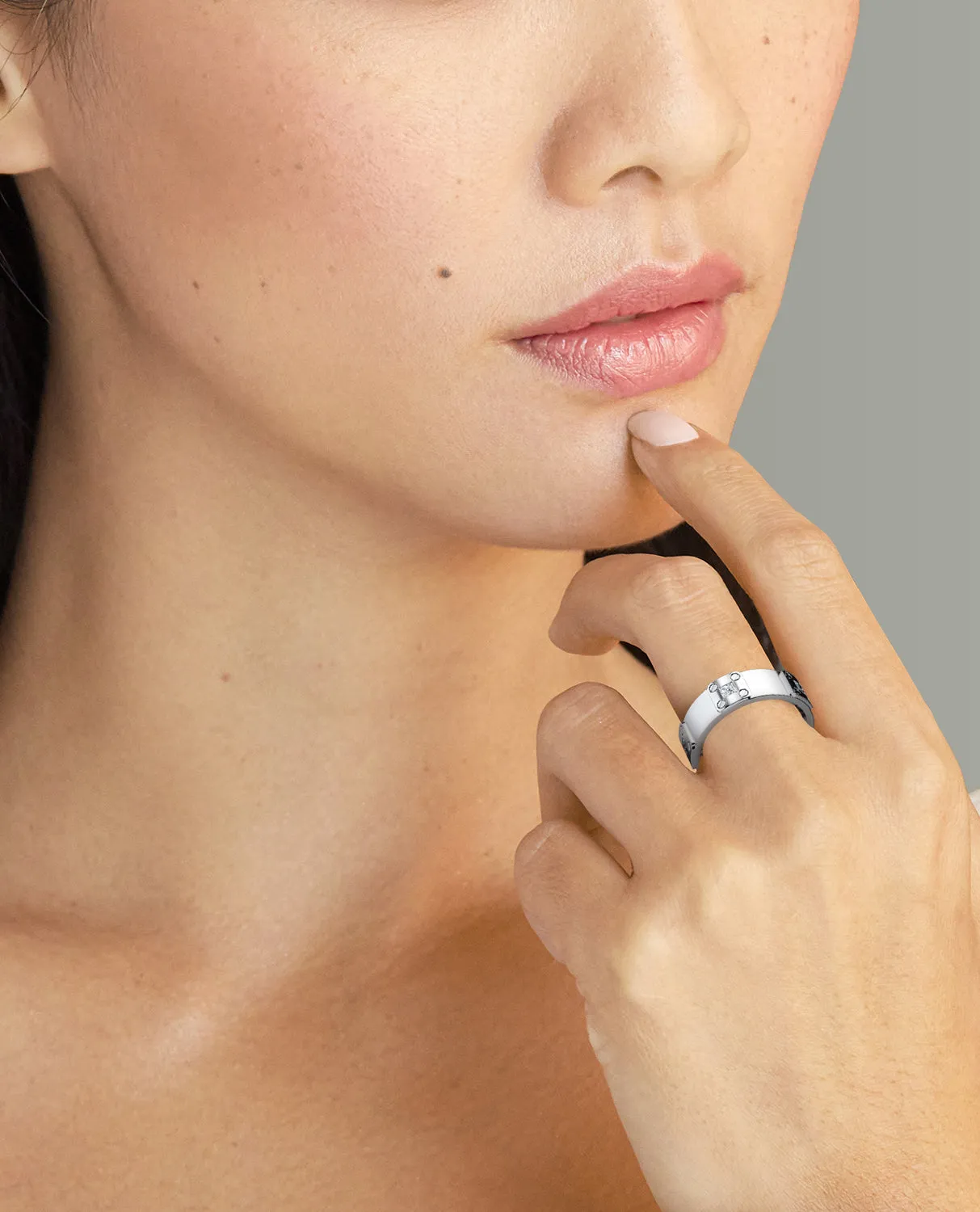 Ready to Ship - BARITE Gold Wedding Ring with 0.60ct Diamonds