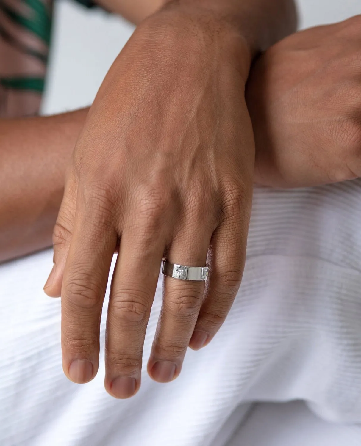 Ready to Ship - BARITE Gold Wedding Ring with 0.60ct Diamonds