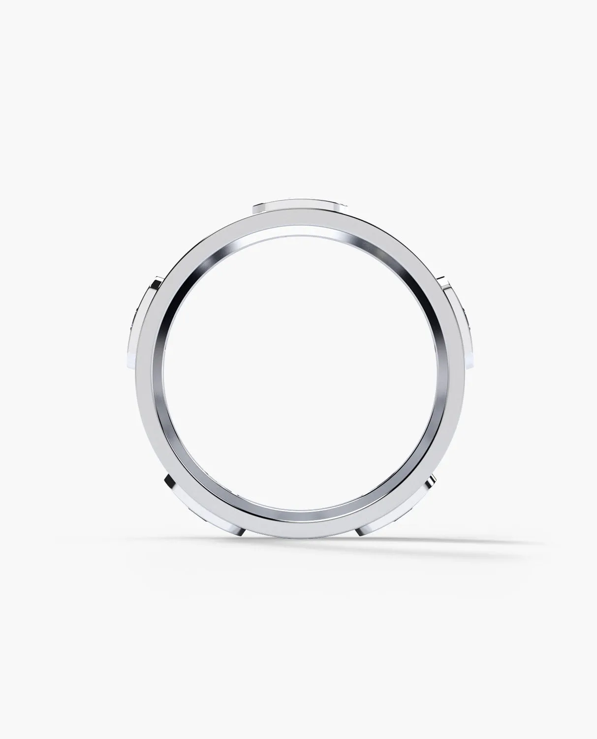 Ready to Ship - BARITE Gold Wedding Ring with 0.60ct Diamonds