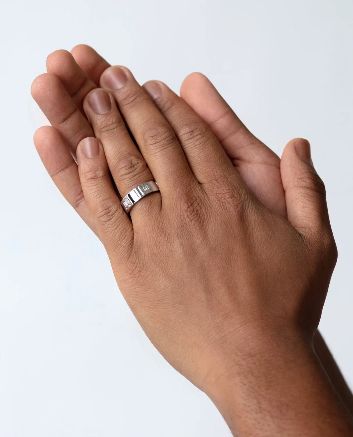 Ready to Ship - BARITE Gold Wedding Ring with 0.60ct Diamonds