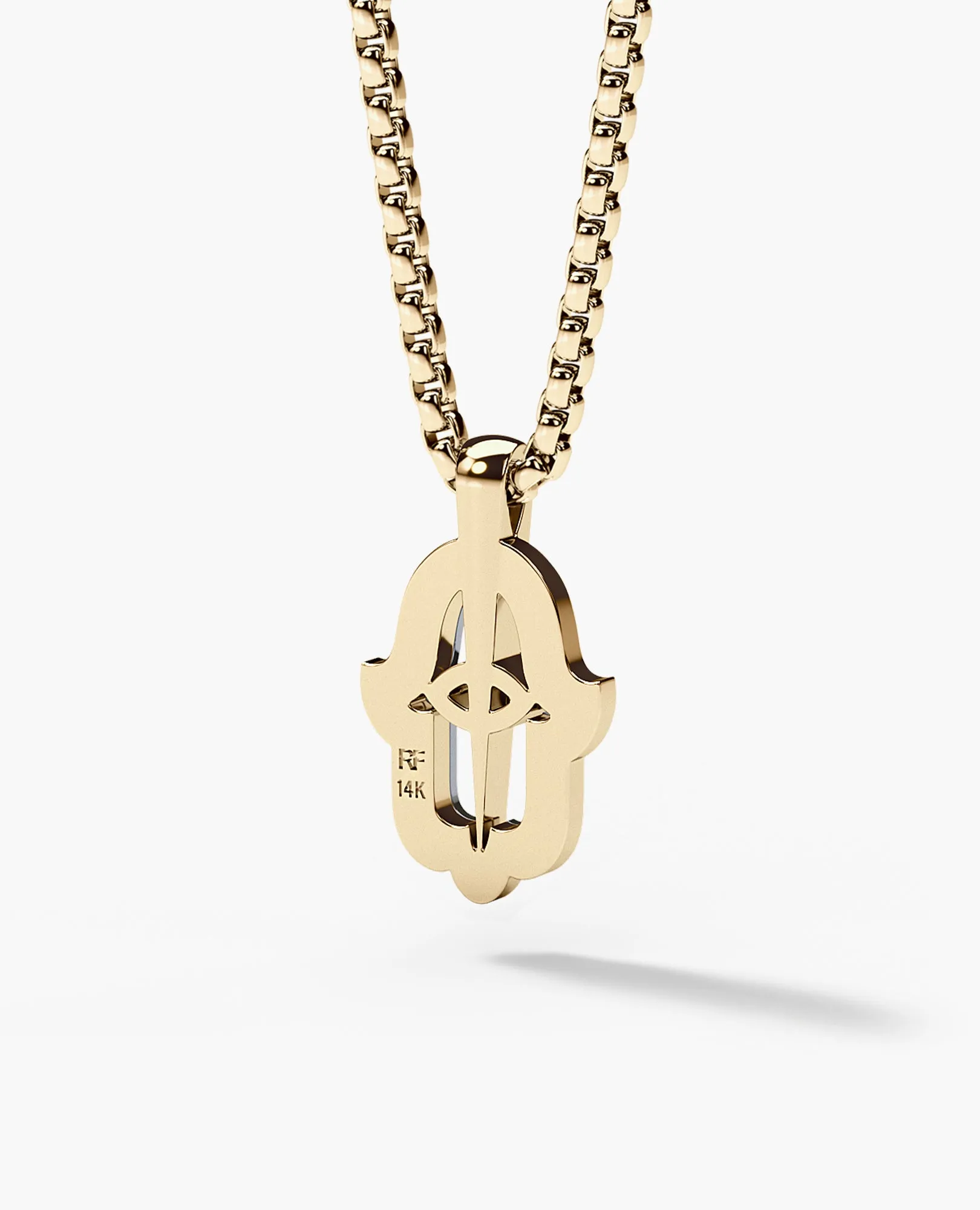 Ready to Ship - HAMSA Pendant in Gold with 0.30ct Diamonds
