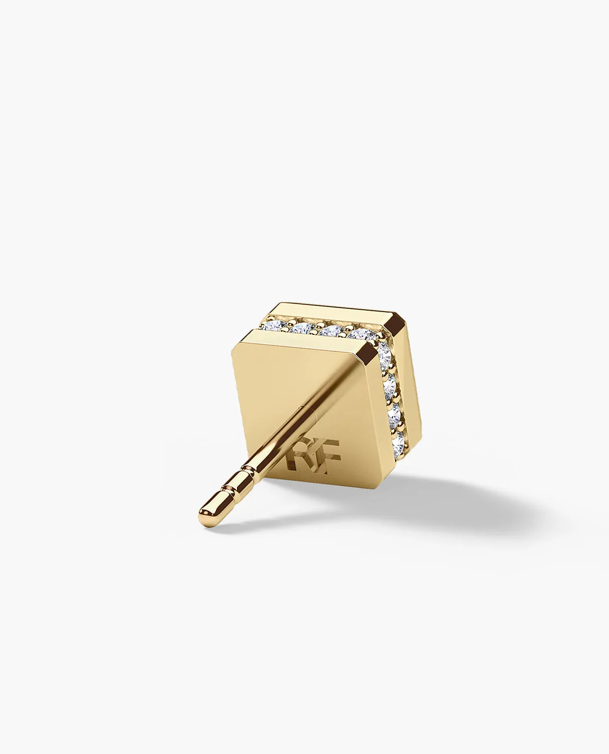Ready to Ship - LA PAZ 14k Yellow Gold Single Stud Earring with 1.06ct Diamonds