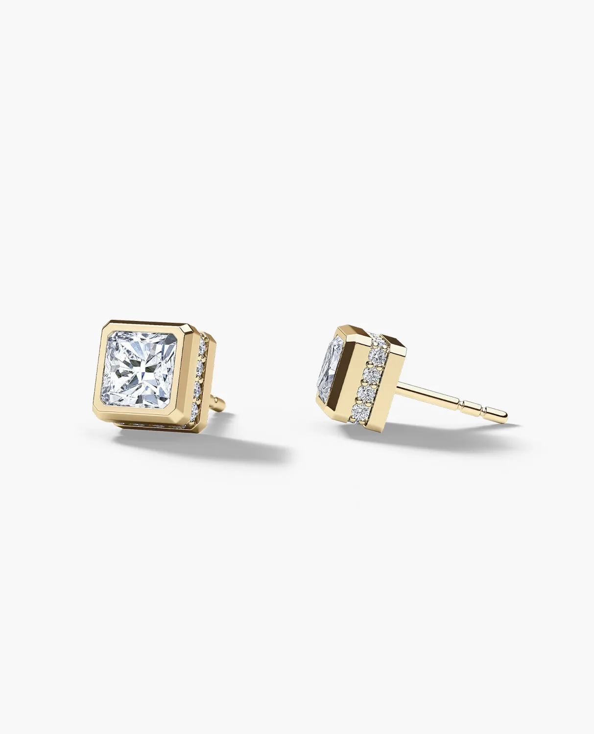Ready to Ship - LA PAZ 14k Yellow Gold Single Stud Earring with 1.06ct Diamonds