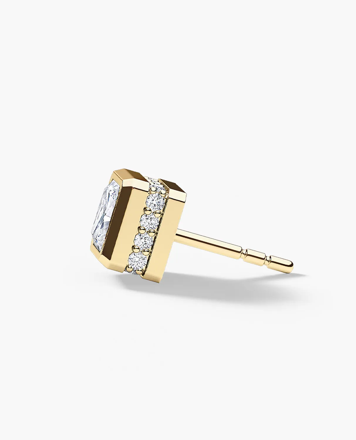 Ready to Ship - LA PAZ 14k Yellow Gold Single Stud Earring with 1.06ct Diamonds
