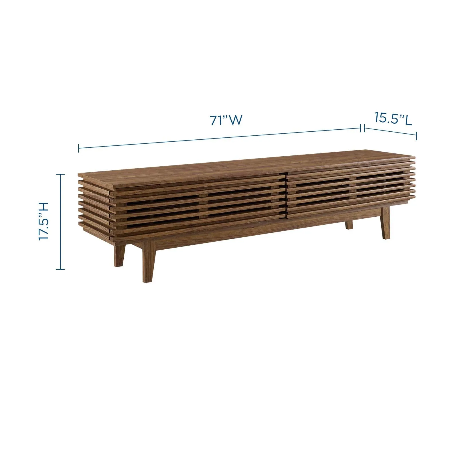 Render 71" TV Stand Walnut EEI-3348-WAL
